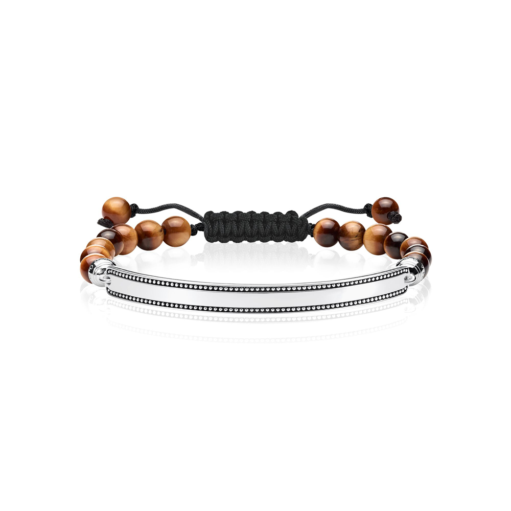 Thomas Sabo Tigers Eye Beaded Id Bracelet Peter Jackson