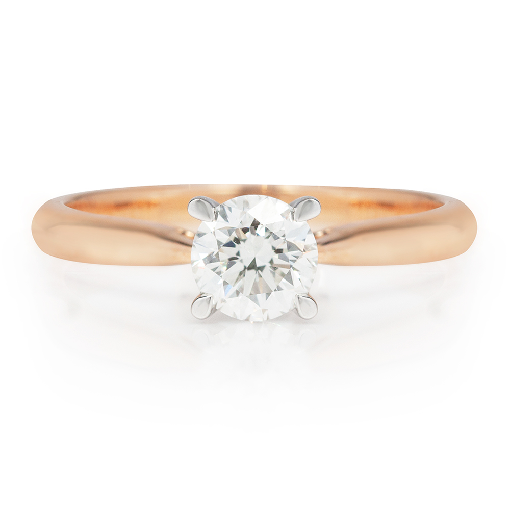 Philip Jones Gold Plated Round Solitaire Set With Zircondia® Crystals – Necklace & Earrings In Gift Packaging
