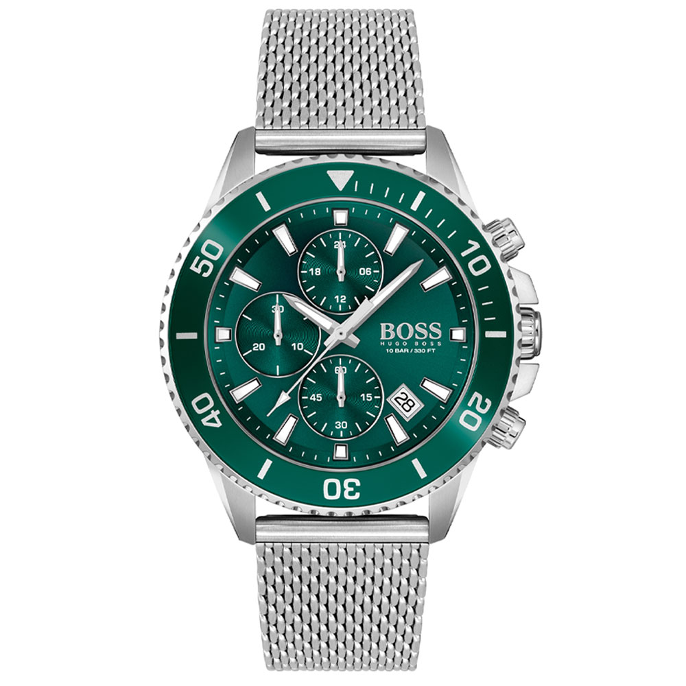 Hugo Boss Admiral Green Dial Chronograph Watch|1513905 Peter