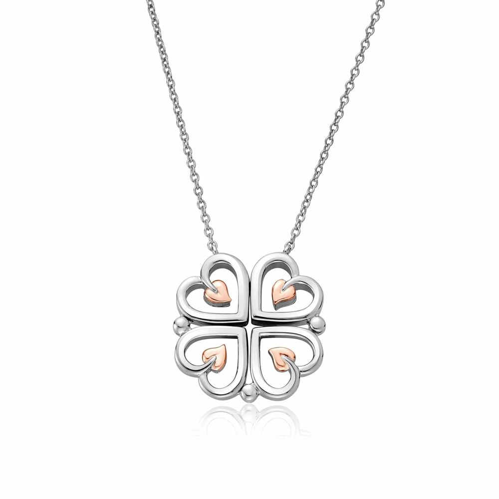 Tiffany & Co. Silver 4 Clover Heart Necklace – TheLuxuryExpress