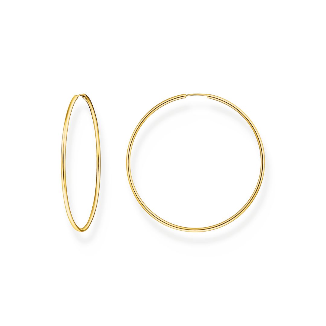 Goldum NYC 14K Yellow Gold 3mm X 60mm Diamond Cut Round Hoop Earrings – Made In Italy