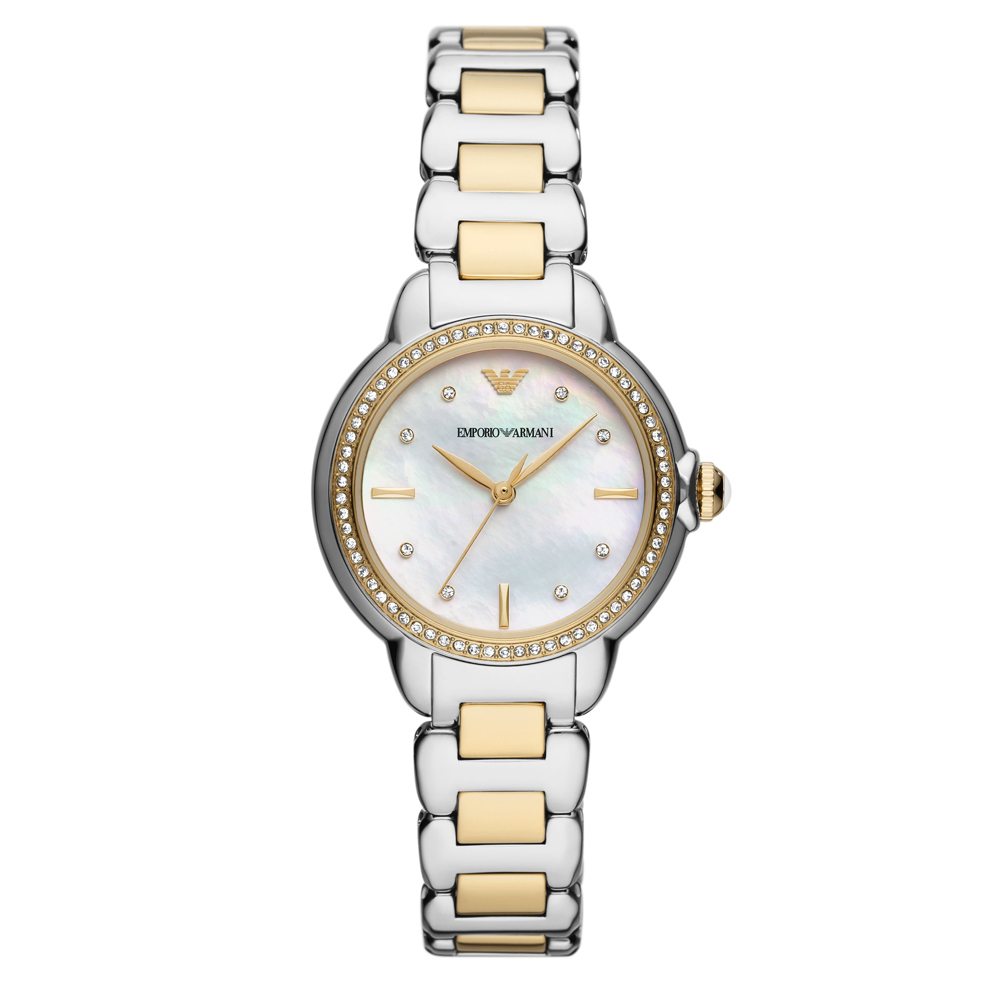 Armani watches white on sale colour