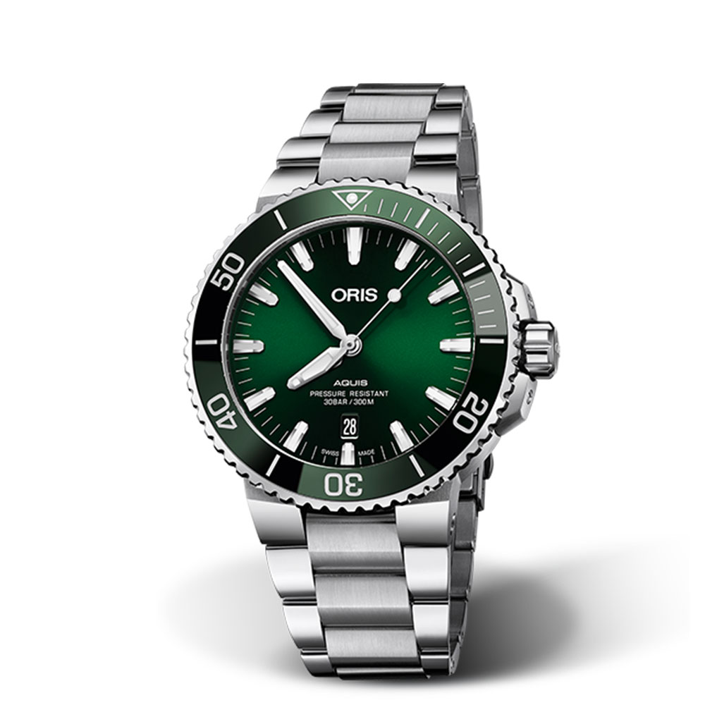 Oris aquis 39.5 sale mm green