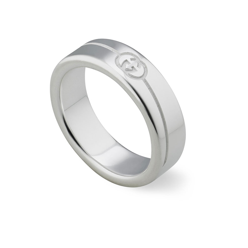 Silver ring gucci store
