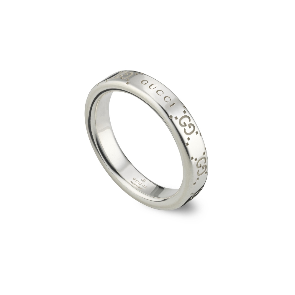 アクセサリー Gucci silver signature ring GUCCI Signature GG 4mm Sterling Silver Ring | Peter Jackson