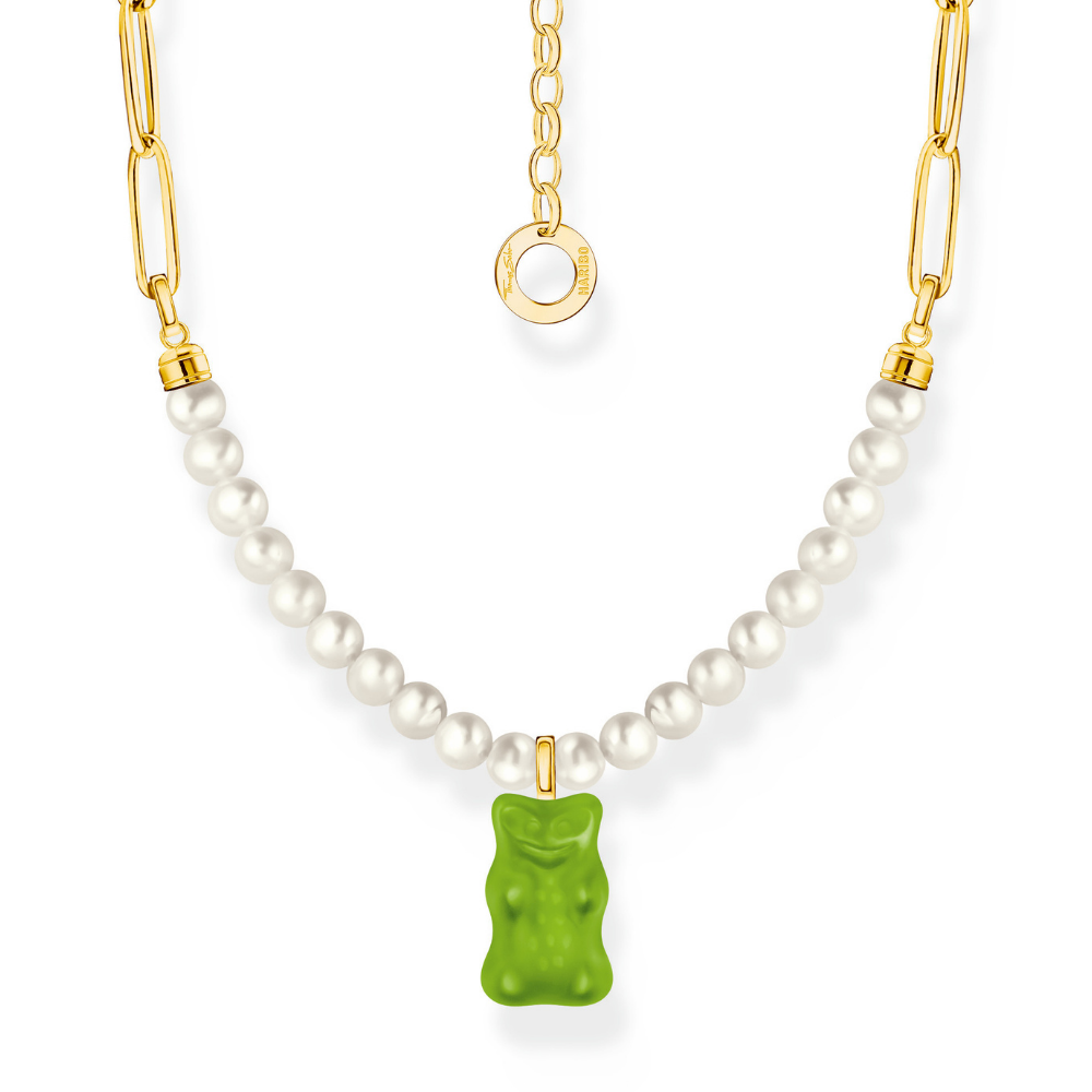 ★PEARLY MORE★ Lovely Big Ribbon Bear Necklace ☆PEARLY MORE☆ Lovely Big Ribbon Bear Necklace Zircon