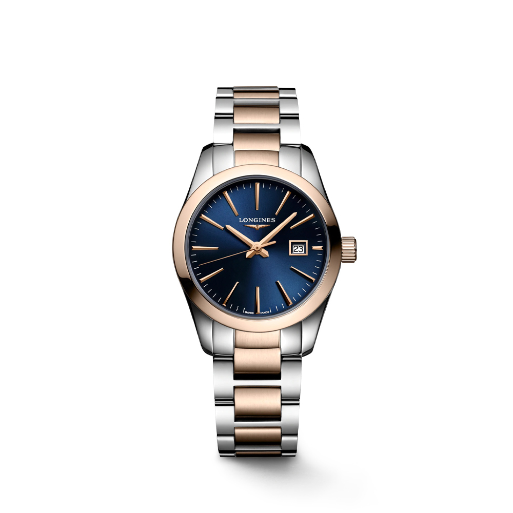 Longines Conquest Classic Two Tone Blue Women's Watch | Peter 