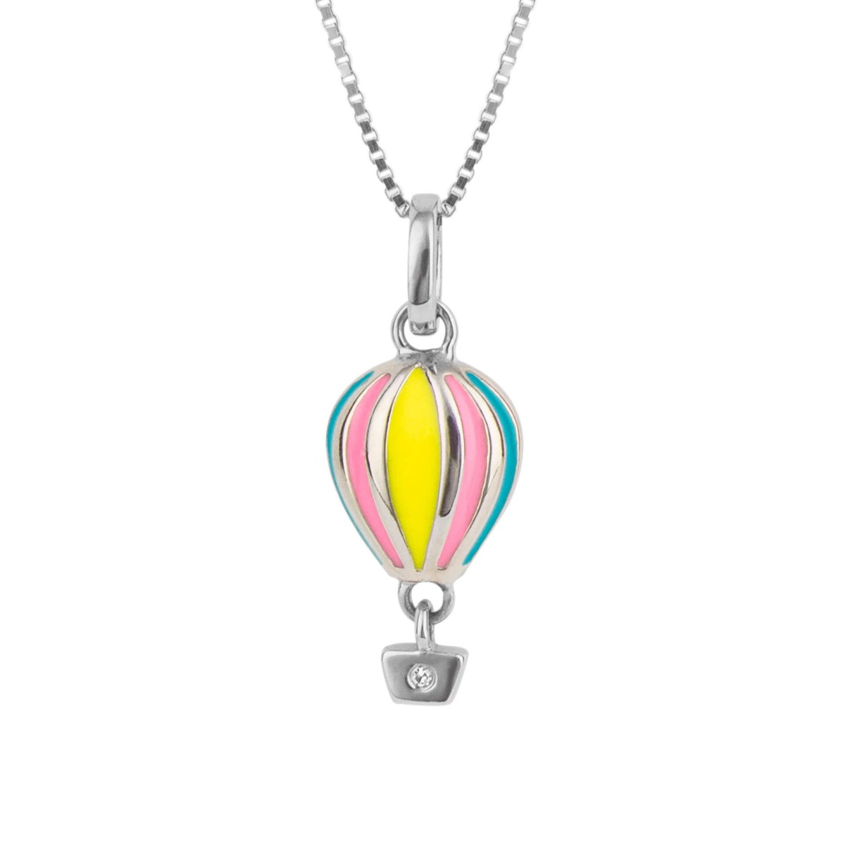 Adventure Hot Air Balloon Charm Necklace