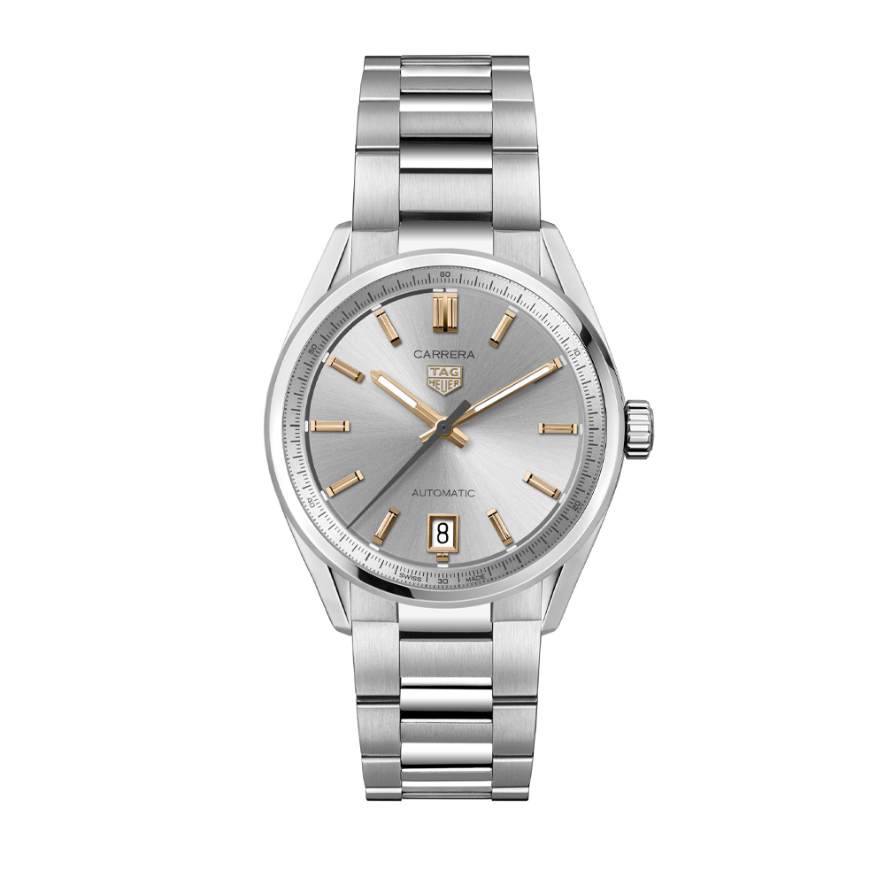 TAG Heuer Ladies 36mm Carrera Silver Bracelet Watch Peter Jackson