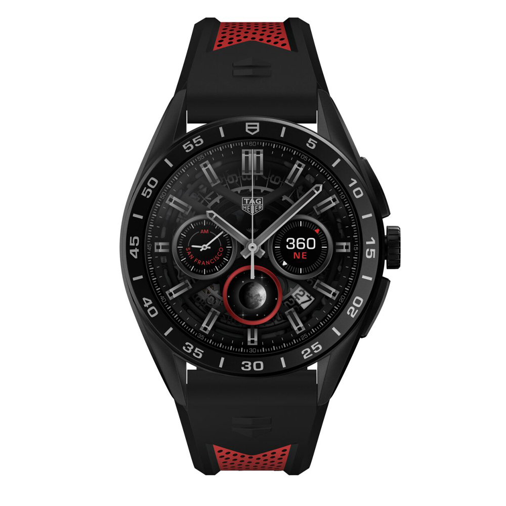 TAG Heuer Connected Sport Edition 45mm Rubber Strap Watch Peter
