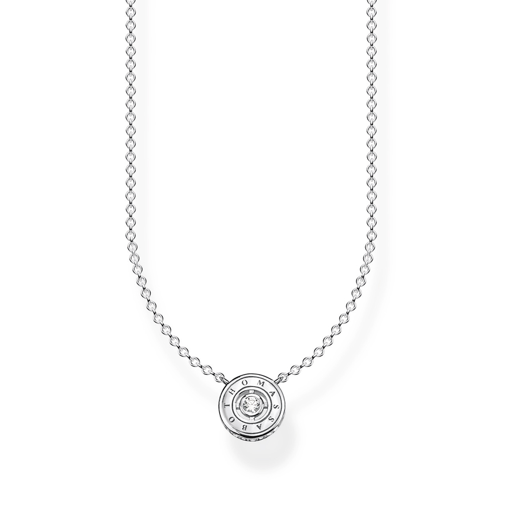 Thomas Sabo Sterling Siver Silver Zirconia Pave Heart Necklace  KE2046-051-14-L45v