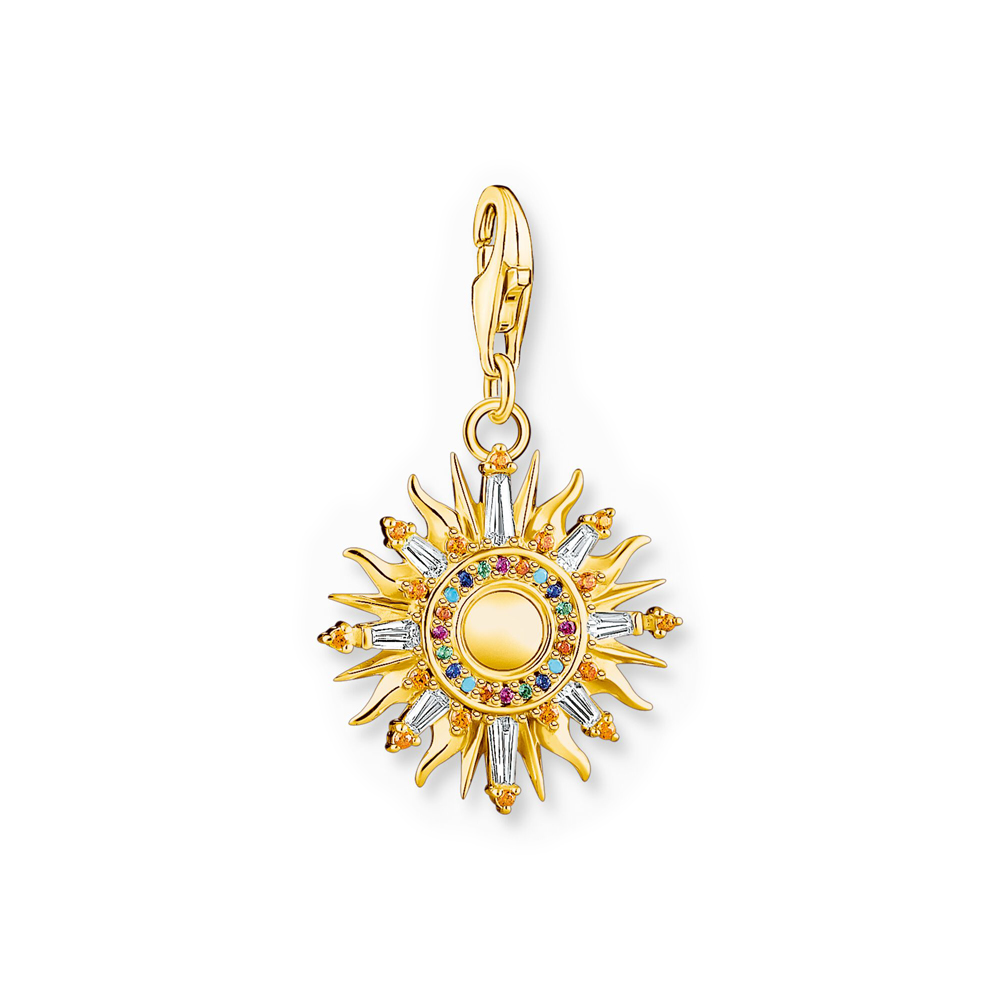 Thomas Sabo Gold Plated Multi Stone Set Sun Charm | Peter Jackson