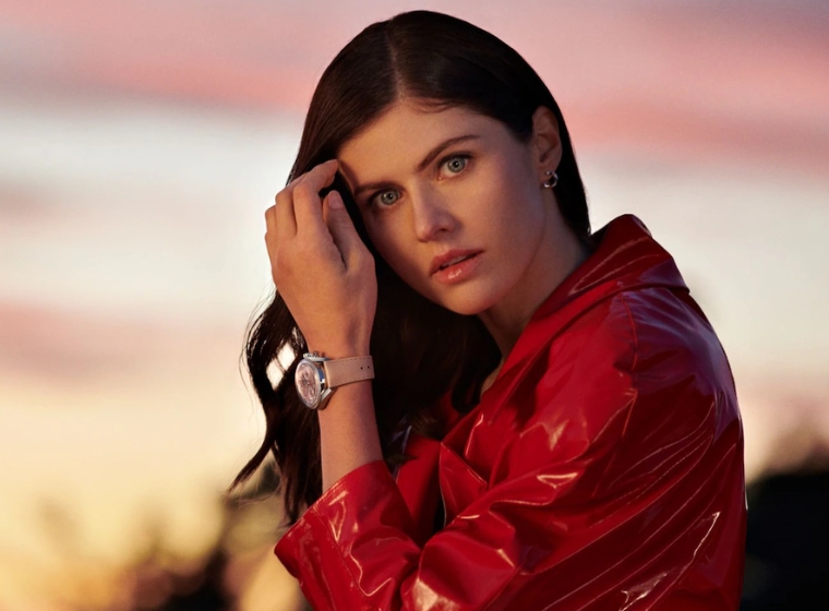 Alexandra Daddario wearing a TAG Heuer watch