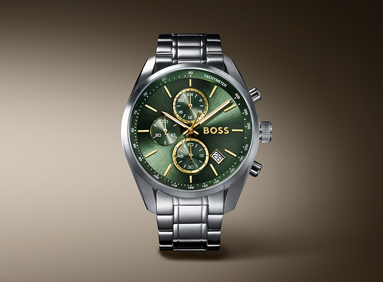 Two Tone Boss Watch with blue dial 
