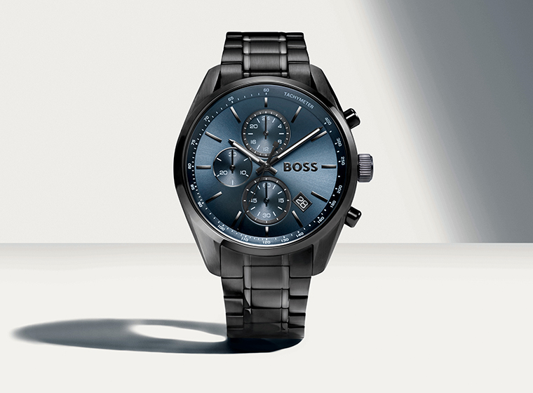 Two Tone Boss Watch with blue dial 