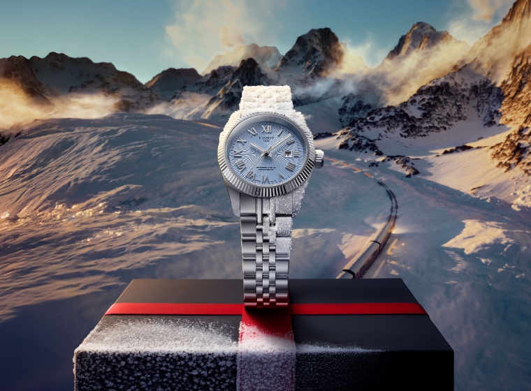 Lady wearing tissot watch 