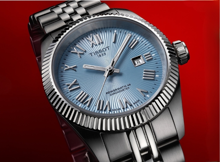 Lady wearing tissot watch 